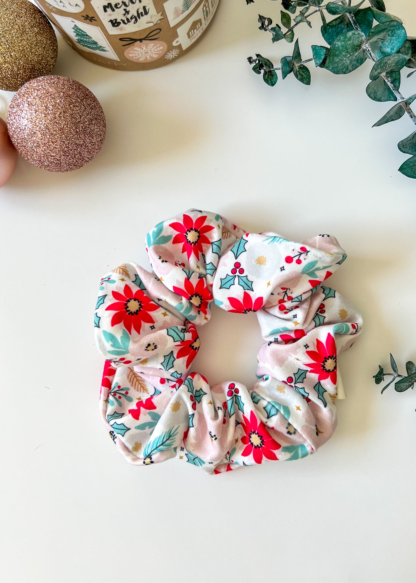 Frosted Florals Scrunchie