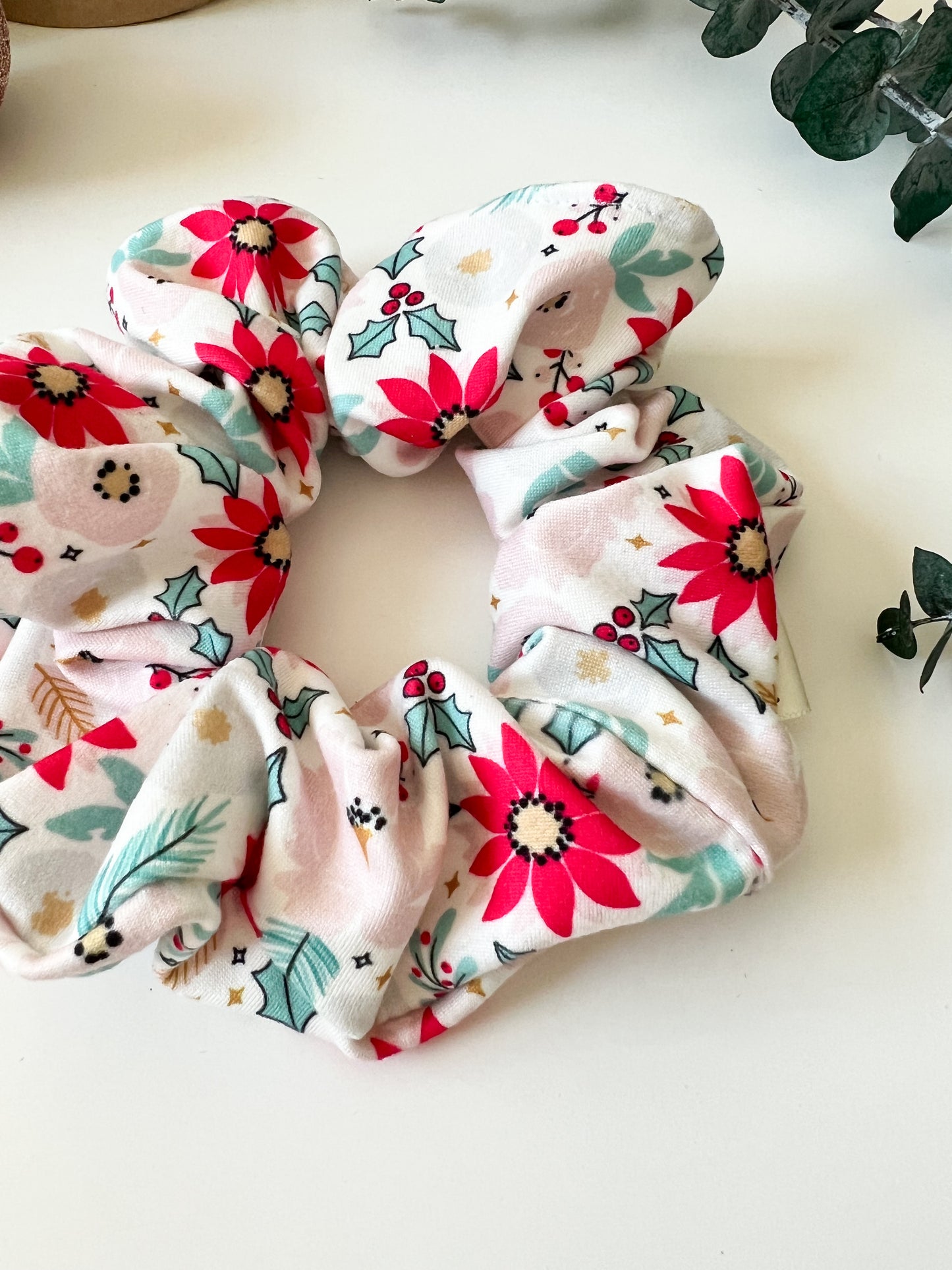 Frosted Florals Scrunchie