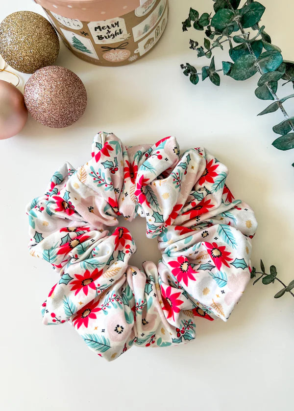 Frosted Florals Scrunchie