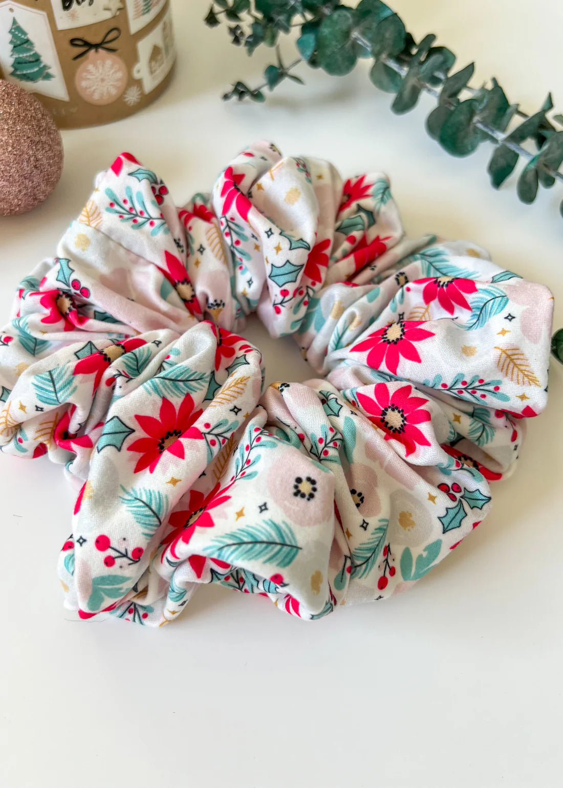 Frosted Florals Scrunchie