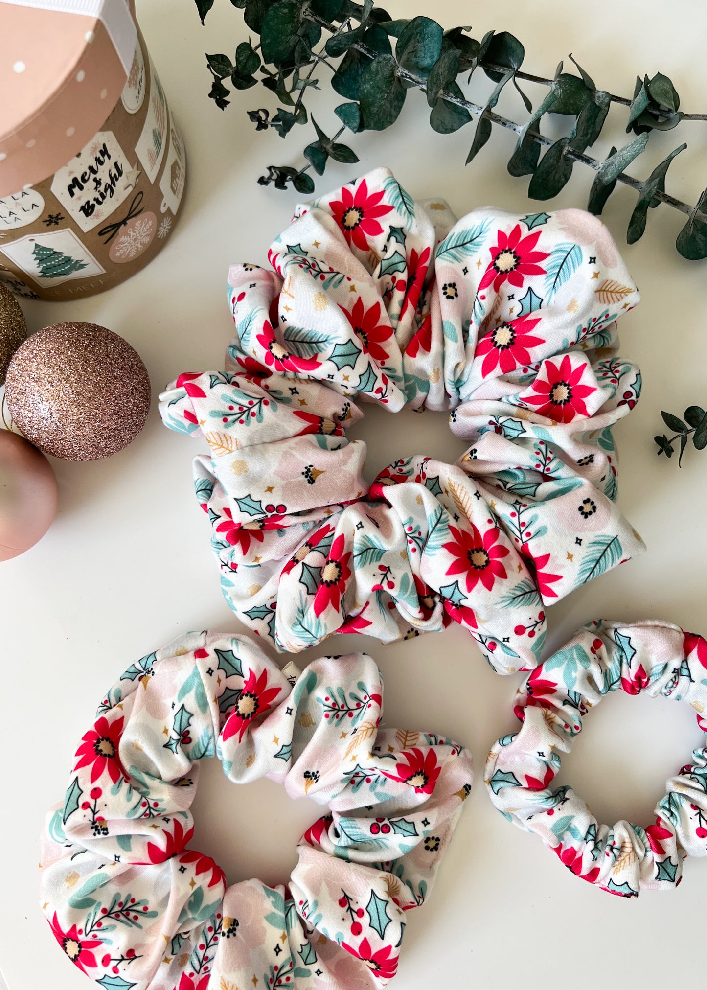 Frosted Florals Scrunchie