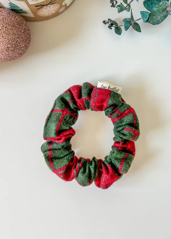 Cozy Christmas Plaid Scrunchie