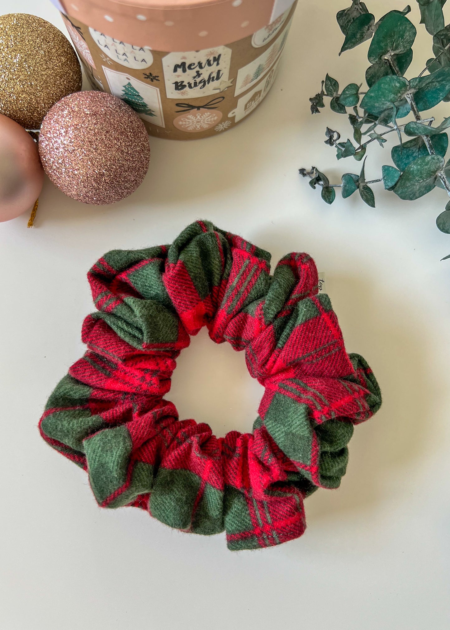 Cozy Christmas Plaid Scrunchie