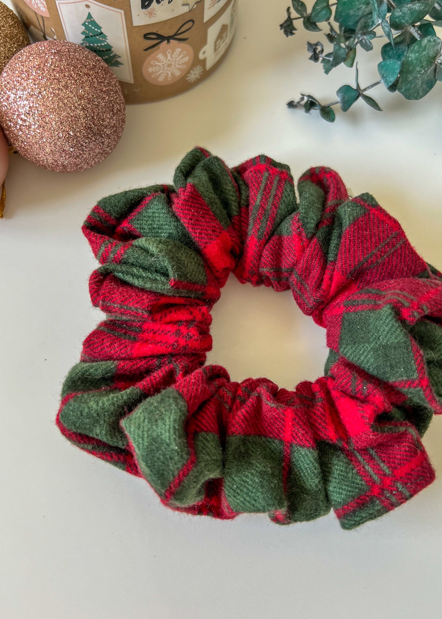 Cozy Christmas Plaid Scrunchie