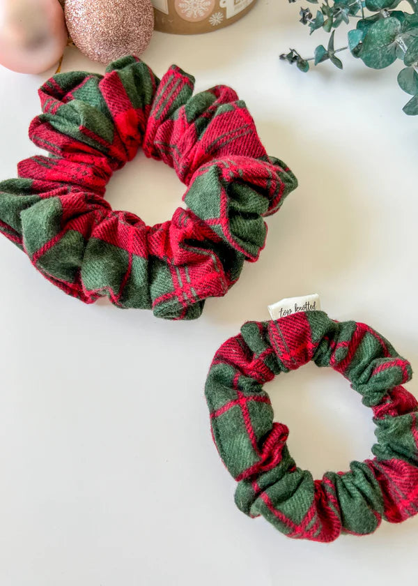 Cozy Christmas Plaid Scrunchie
