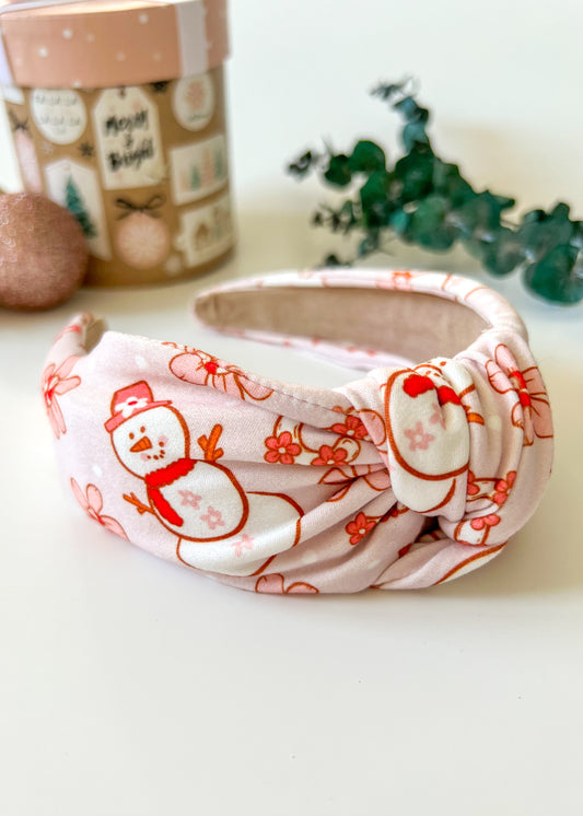 Floral Frosty Knotted Headband