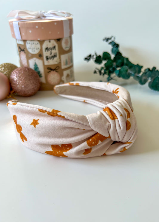 Gingerbread Man Knotted Headband