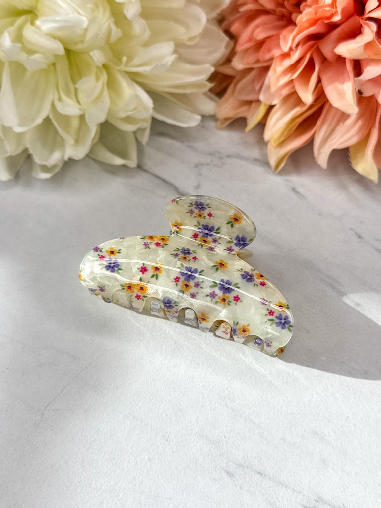 Floral Everyday Claw Clip
