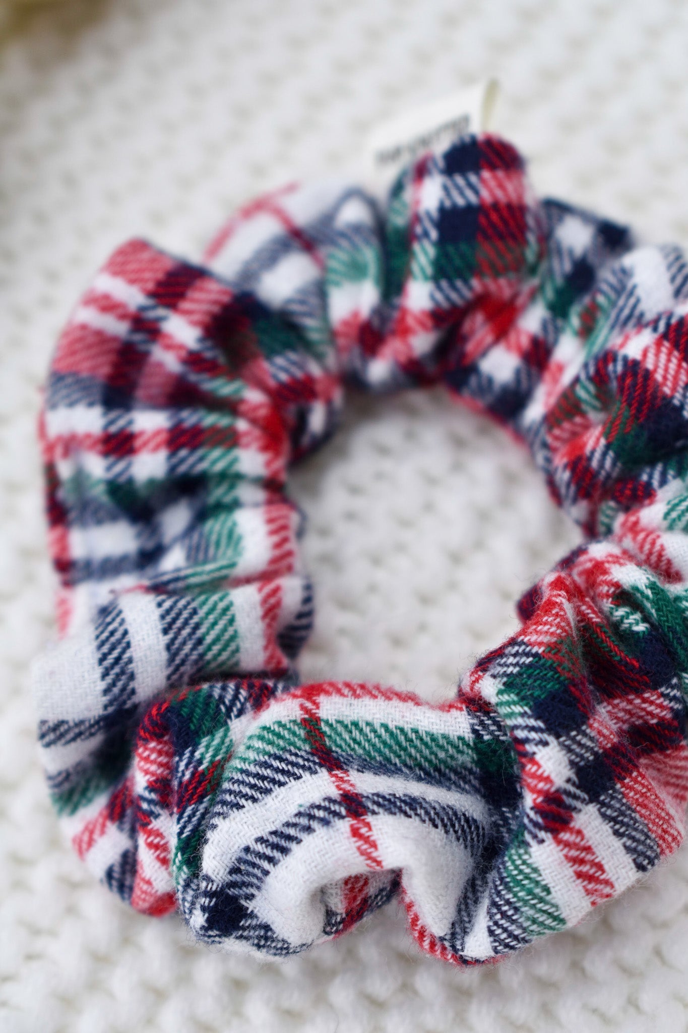 Christmas Eve Plaid Scrunchie