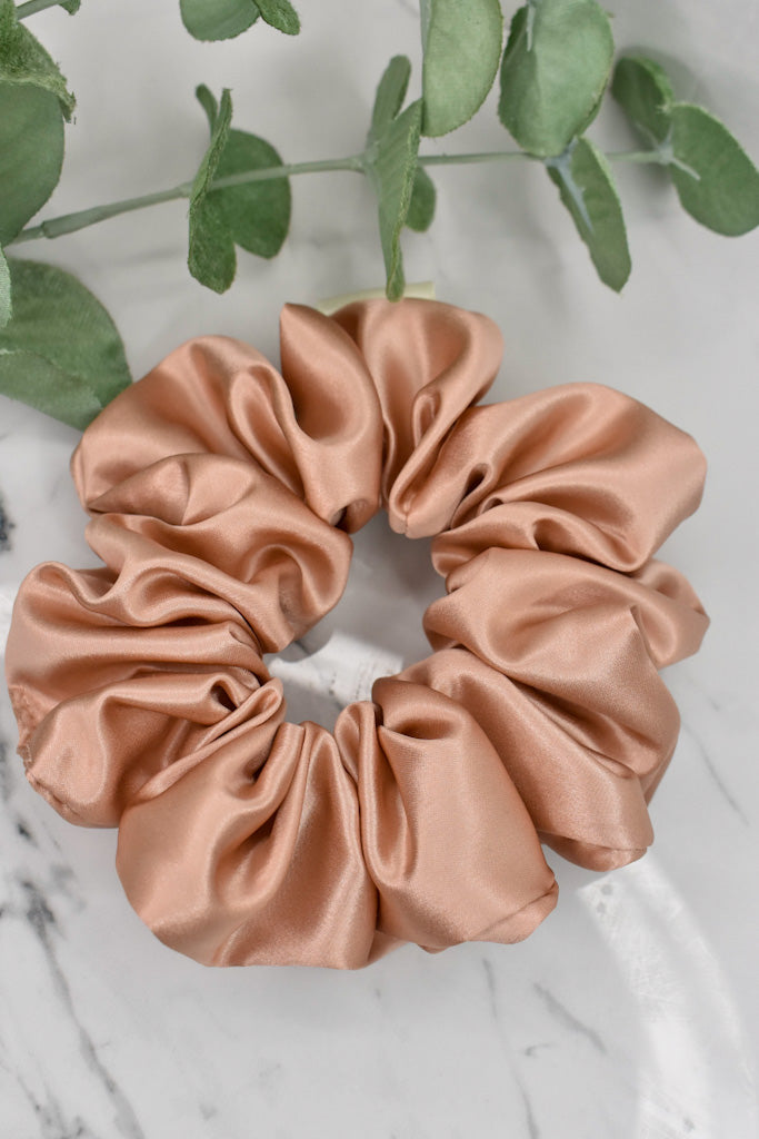 Peach Perfection Silk Scrunchie