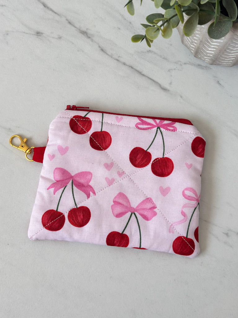 Cherry Sweetheart Mini Wallet Keychain