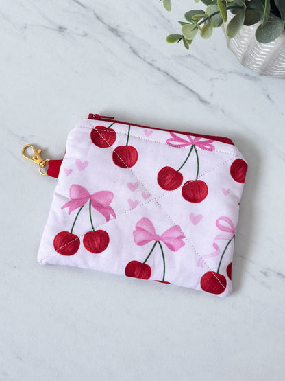 Cherry Sweetheart Mini Wallet Keychain