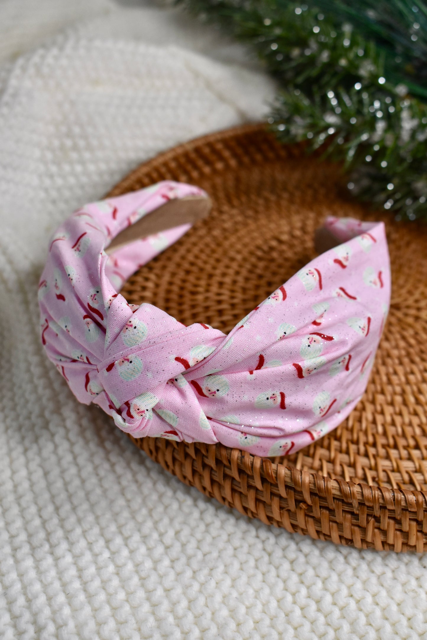 Cotton Candy Santa | Knotted Headband