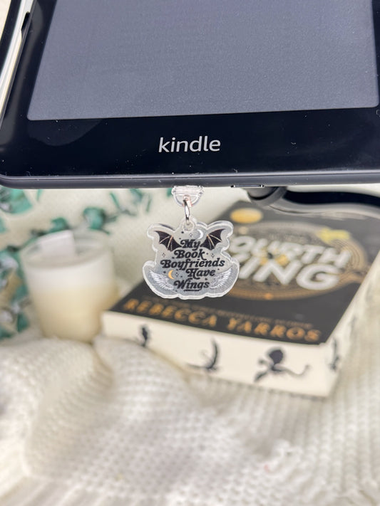 My Book Boyfriends Have Wings Kindle Charm