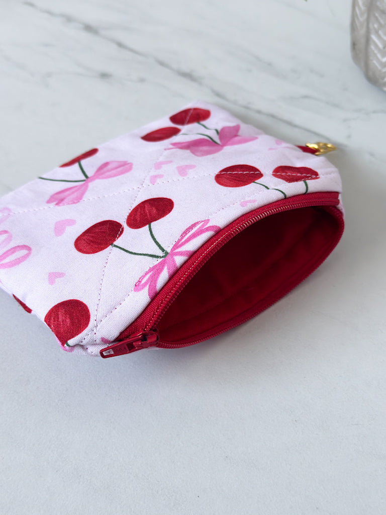 Cherry Sweetheart Mini Wallet Keychain
