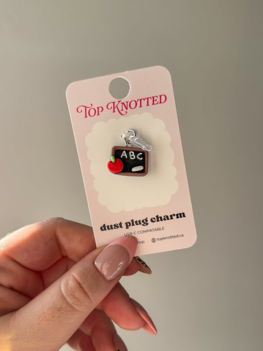 Teacher Kindle & USB-C Dust Plug Charm