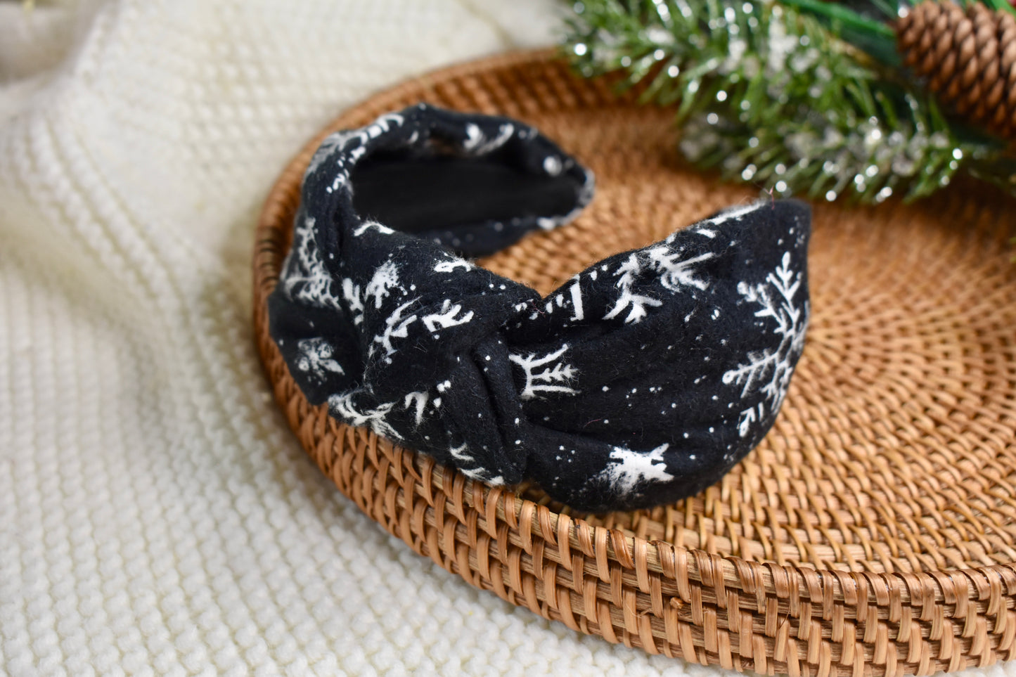 Midnight Snow | Knotted Headband