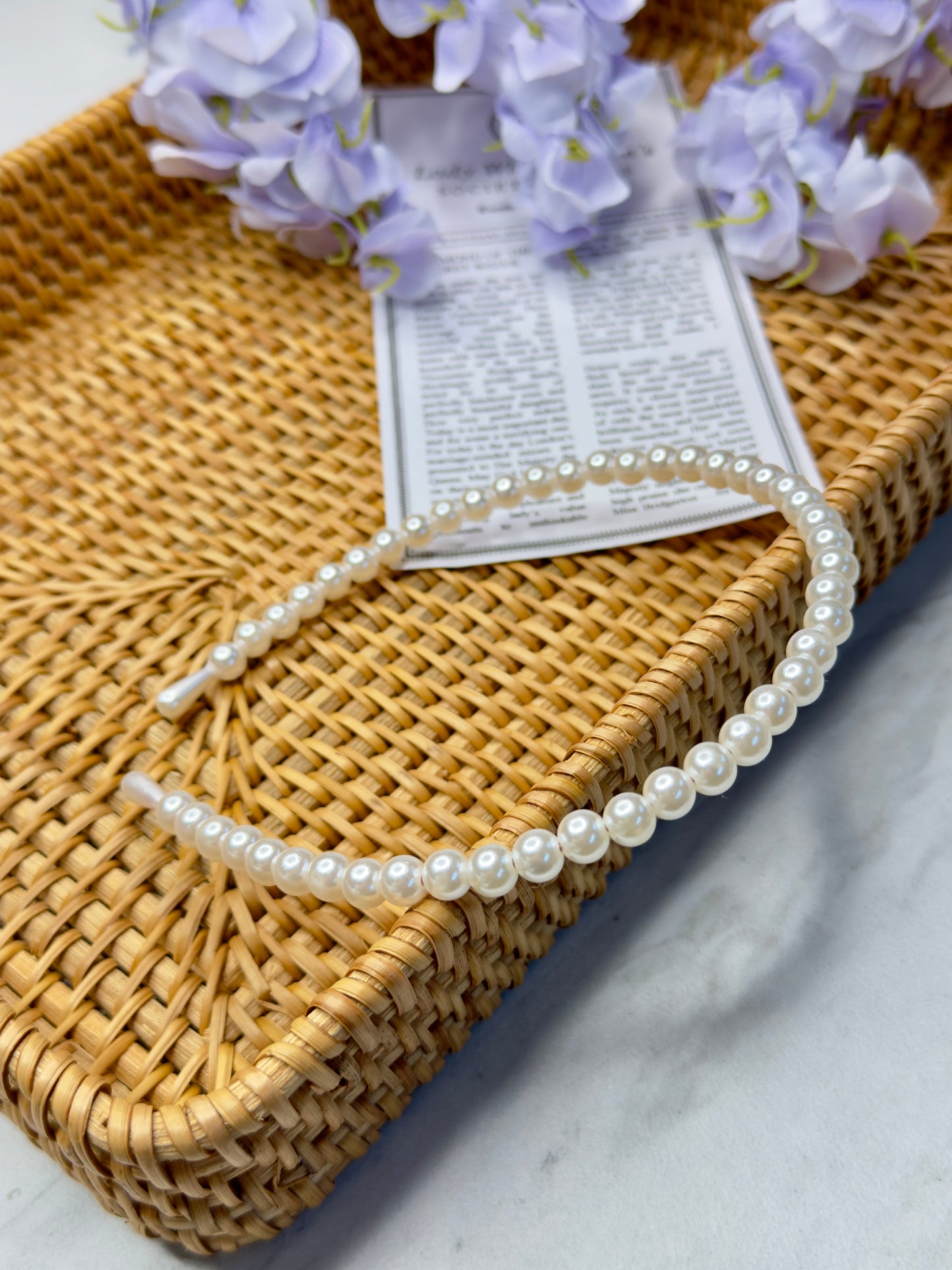 Love Match | Skinny Pearl Headband