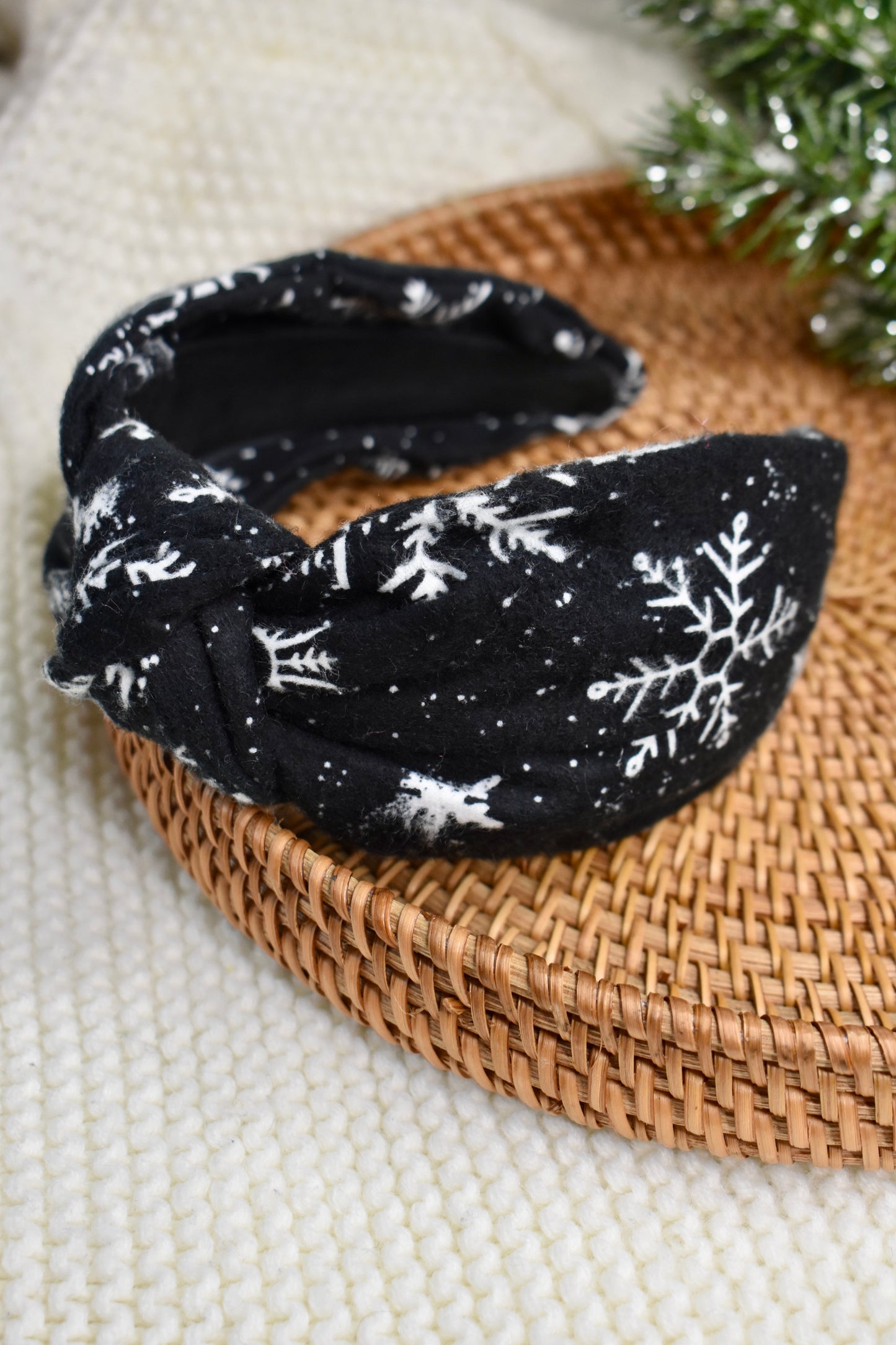 Midnight Snow | Knotted Headband