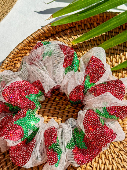 Strawberry Fields | Classic Scrunchie