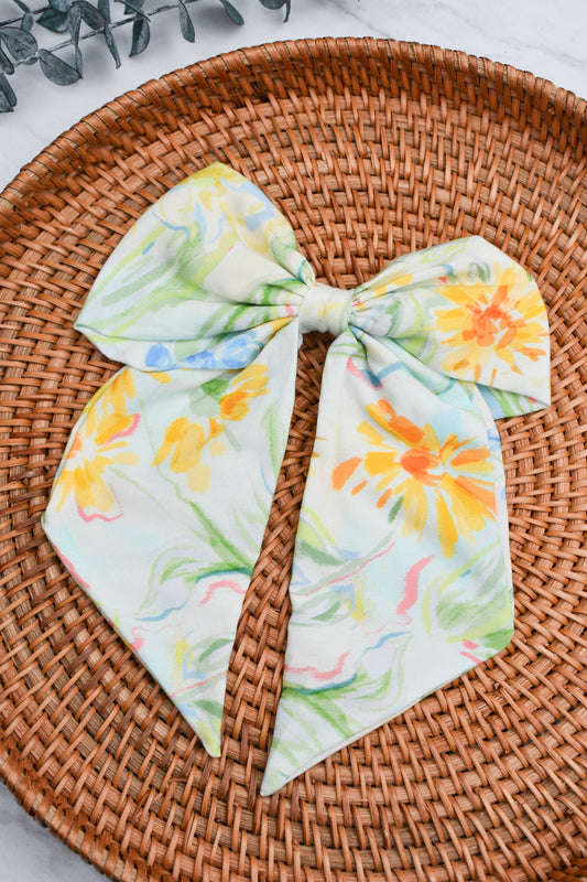 Summer Watercolours Bow Clip