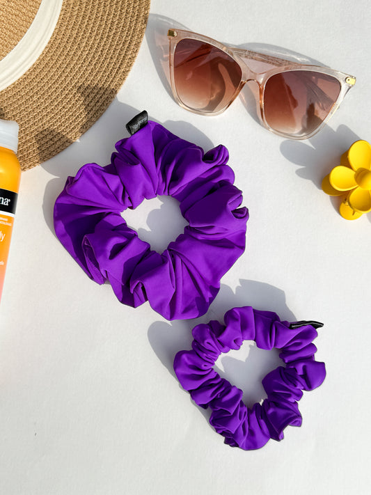 Purple Rain Swim Scrunchie
