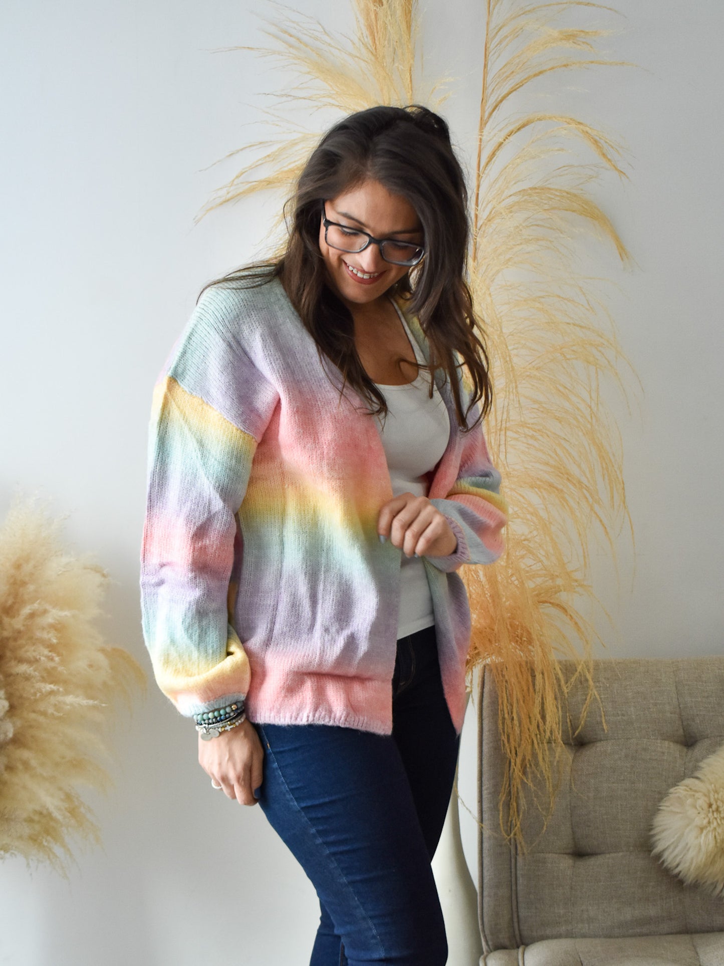 Paisley Rainbow Open Knit Cardi