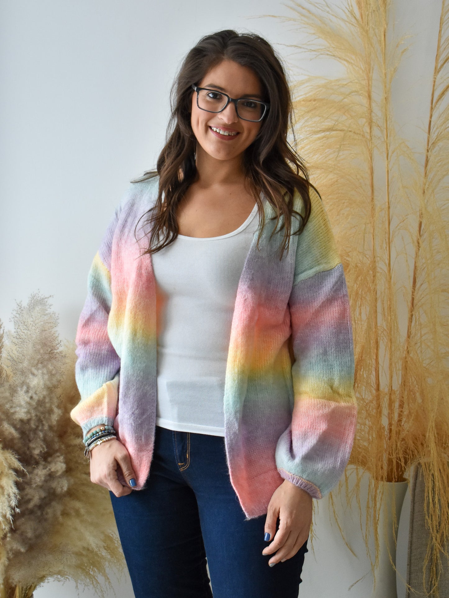 Paisley Rainbow Open Knit Cardi