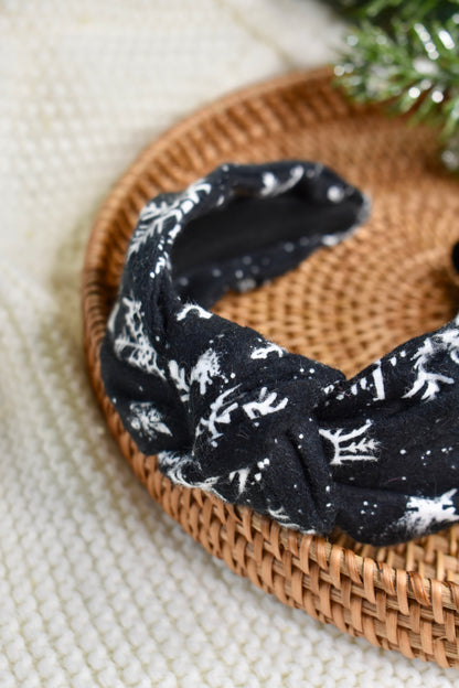 Midnight Snow | Knotted Headband