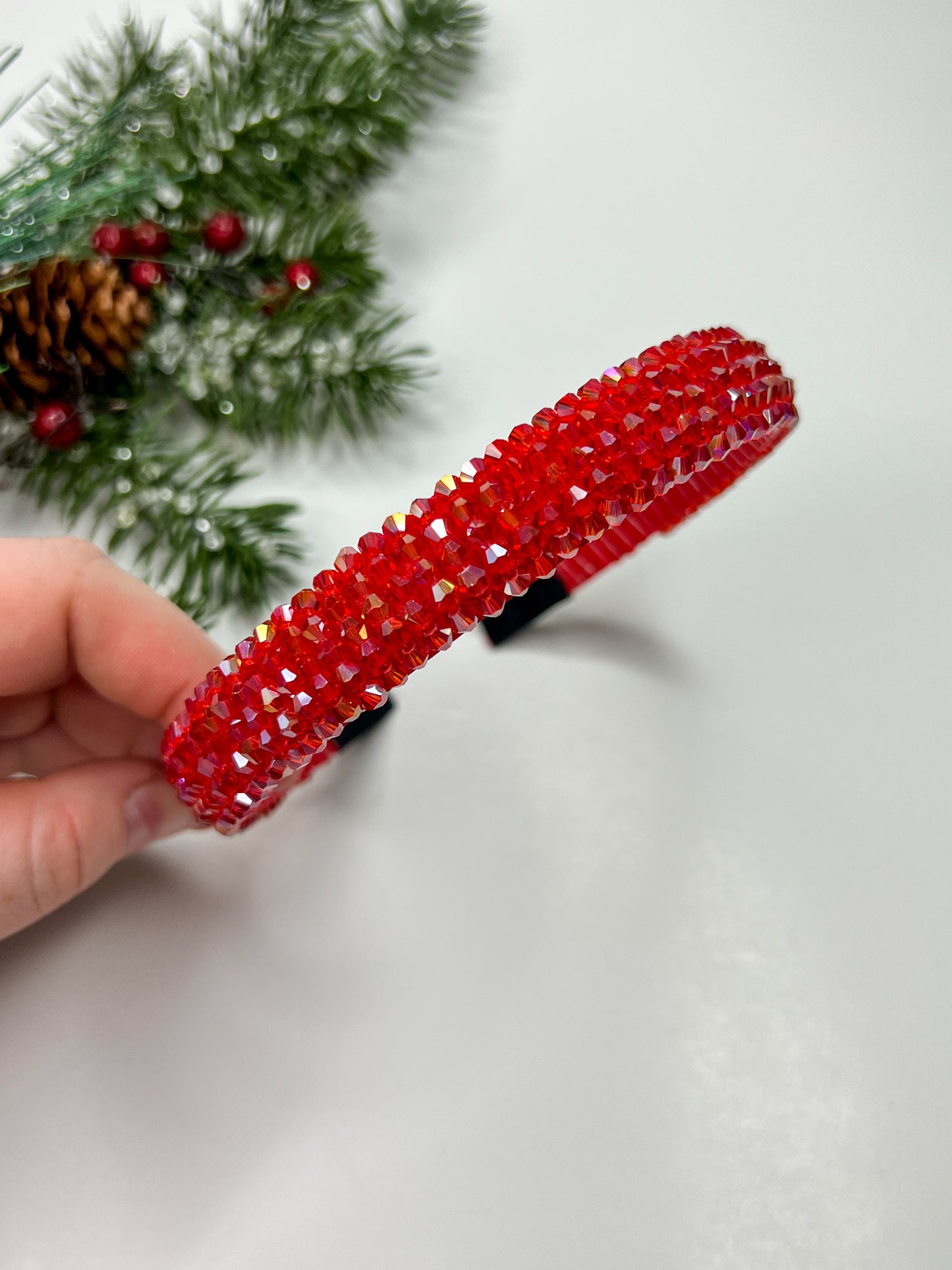 Crimson | Skinny Jewel Headband