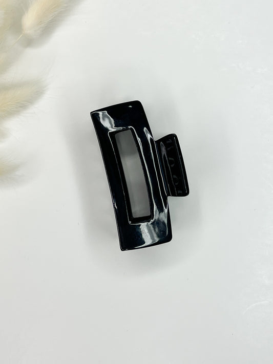 Glossy Black Everyday Claw Clip