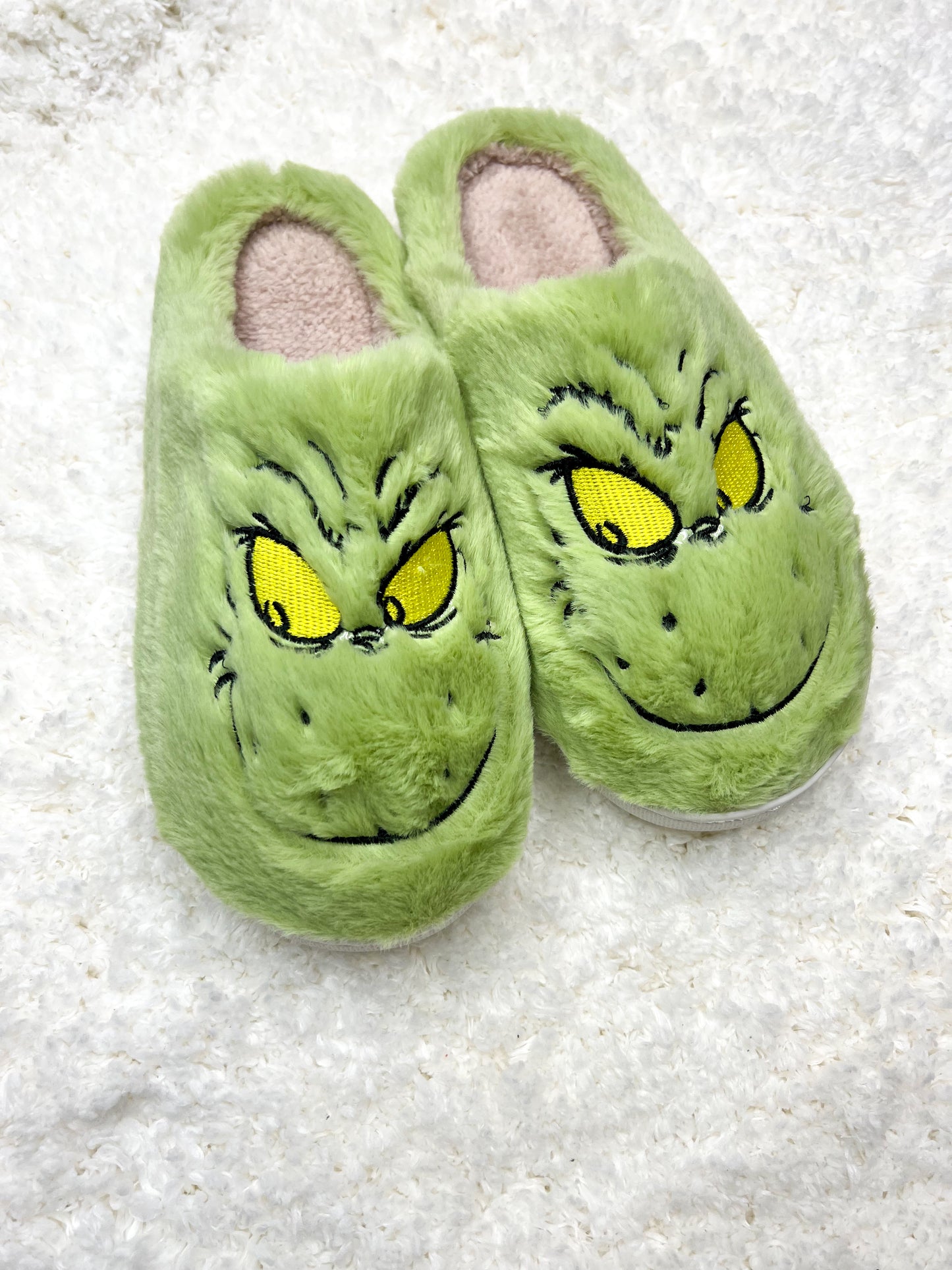 Fuzzy Grinch Slippers