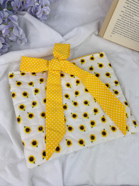 Sunflowers Quilted Book Sleeve