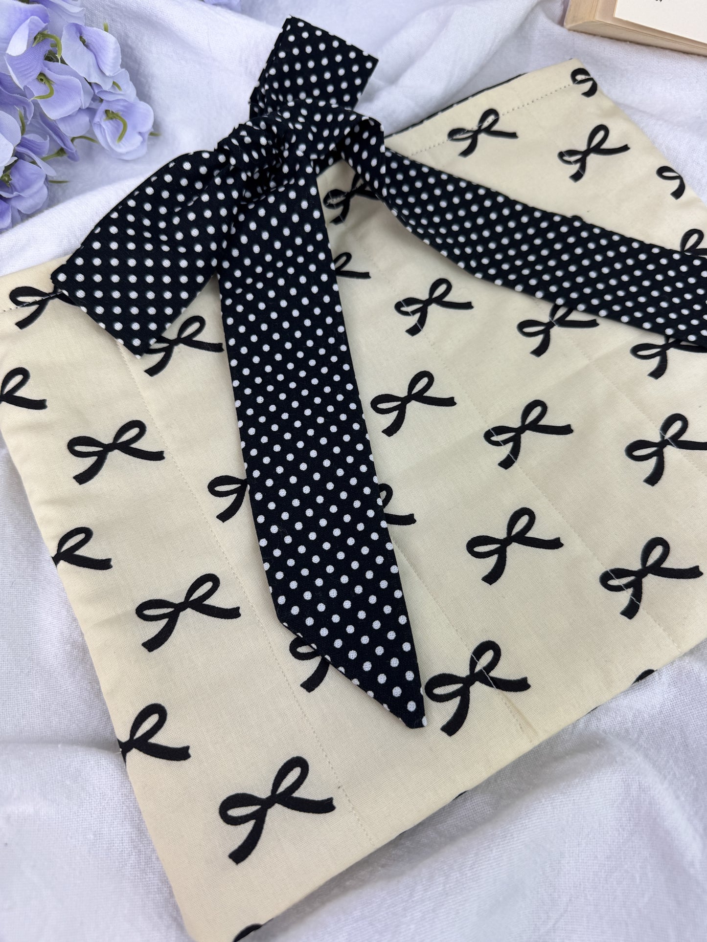 Coquette Charm Quilted Book Sleeve
