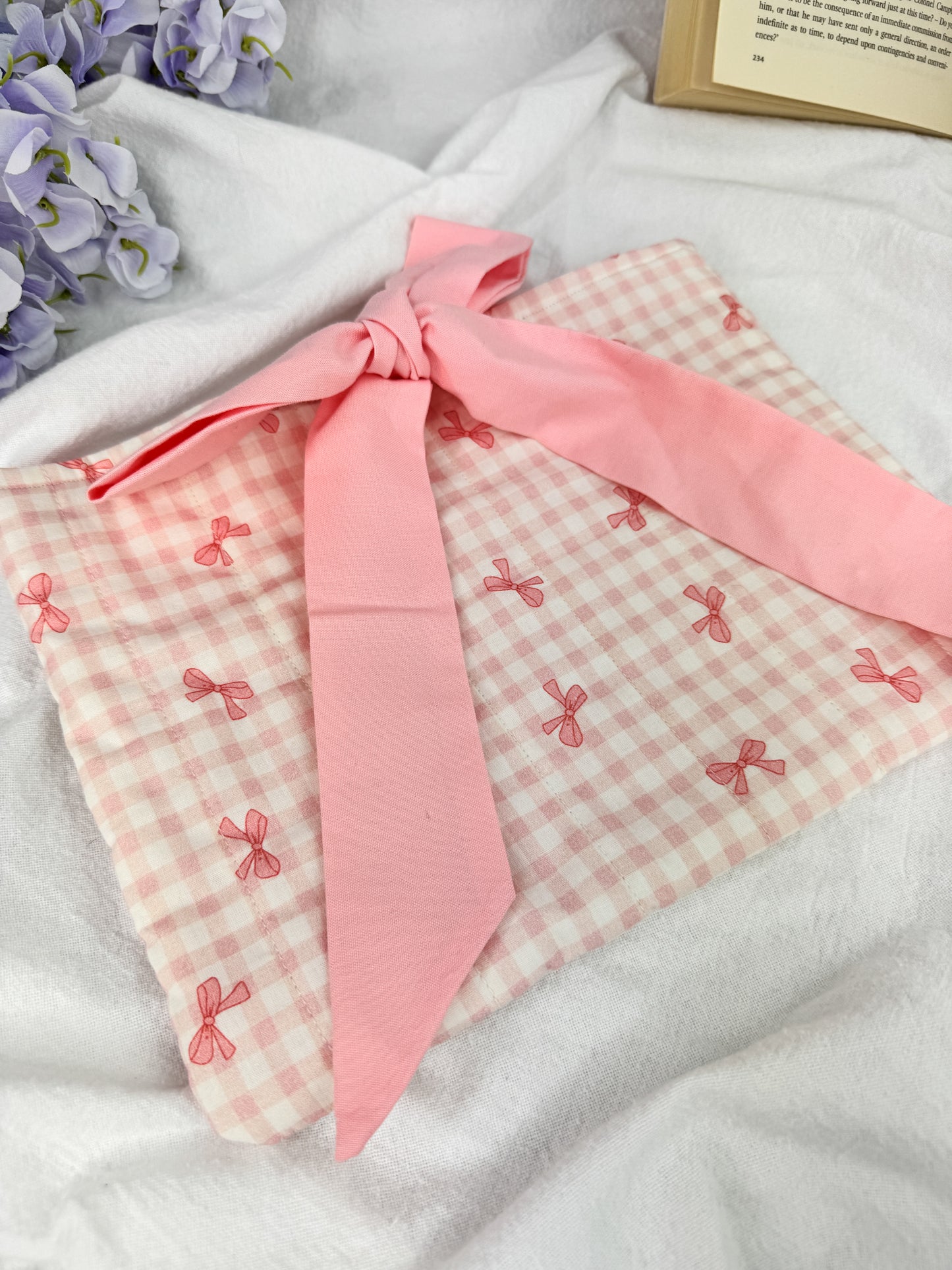Pink Picnic Quilted Book Sleeve