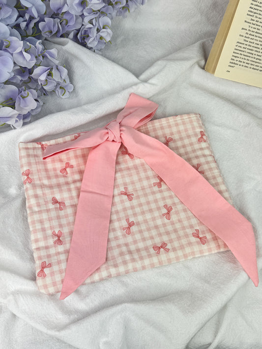 Pink Picnic Quilted Book Sleeve