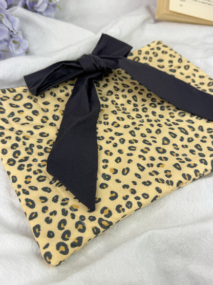 Wild Leopard Quilted Book Sleeve