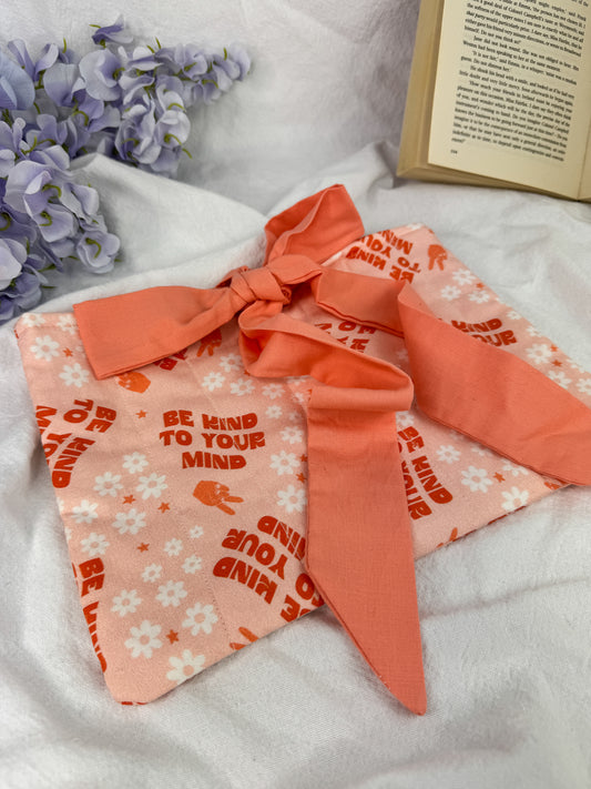 Be Kind to Your Mind Quilted Book Sleeve