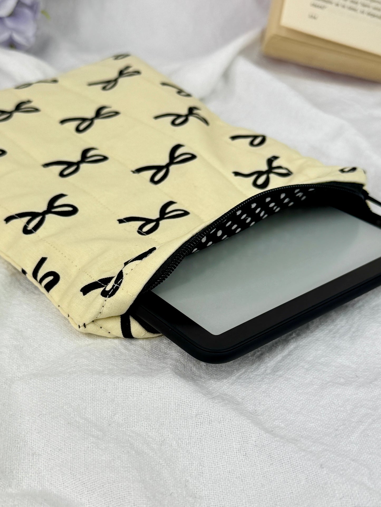 Coquette Charm Quilted Kindle Sleeve