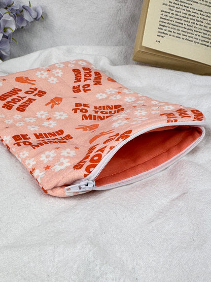 Be Kind To Your Mind Quilted Kindle Sleeve