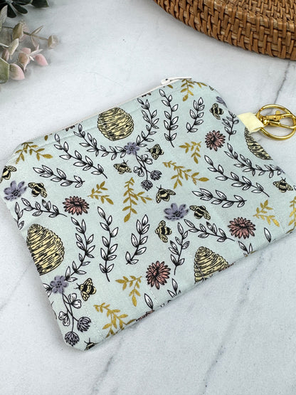 Golden Hive Mini Wallet Keychain