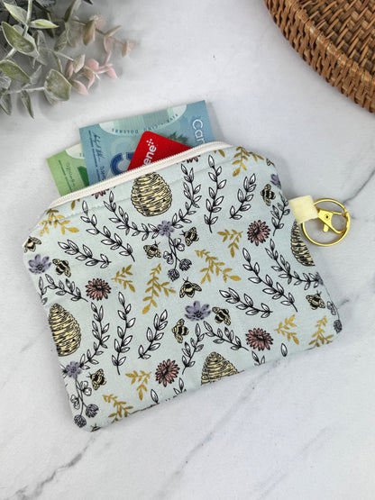 Golden Hive Mini Wallet Keychain