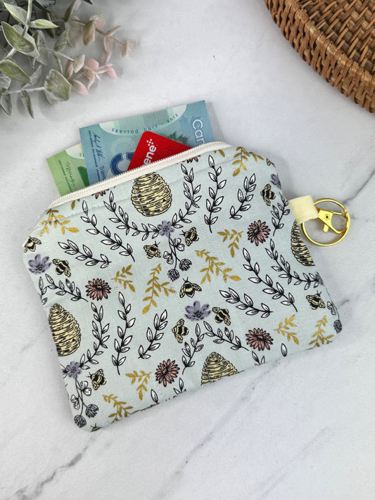 Golden Hive Mini Wallet Keychain