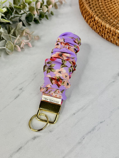 Violet Garden Scrunchie Wristlet