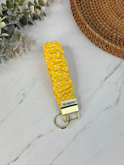 Sunny Dots Scrunchie Wristlet