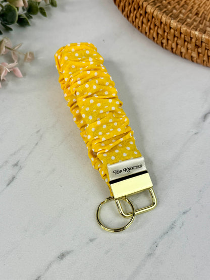 Sunny Dots Scrunchie Wristlet