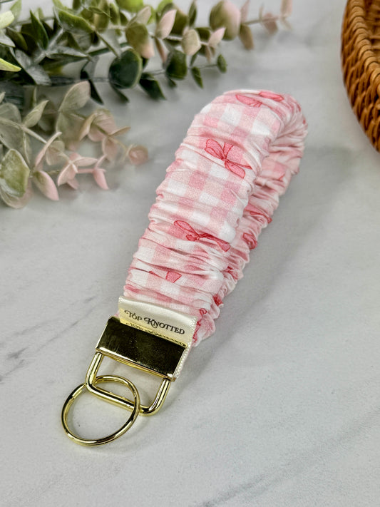 Pink Picnic Scrunchie Wristlet