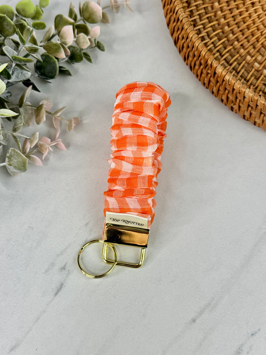 Orange Creamsicle Scrunchie Wristlet