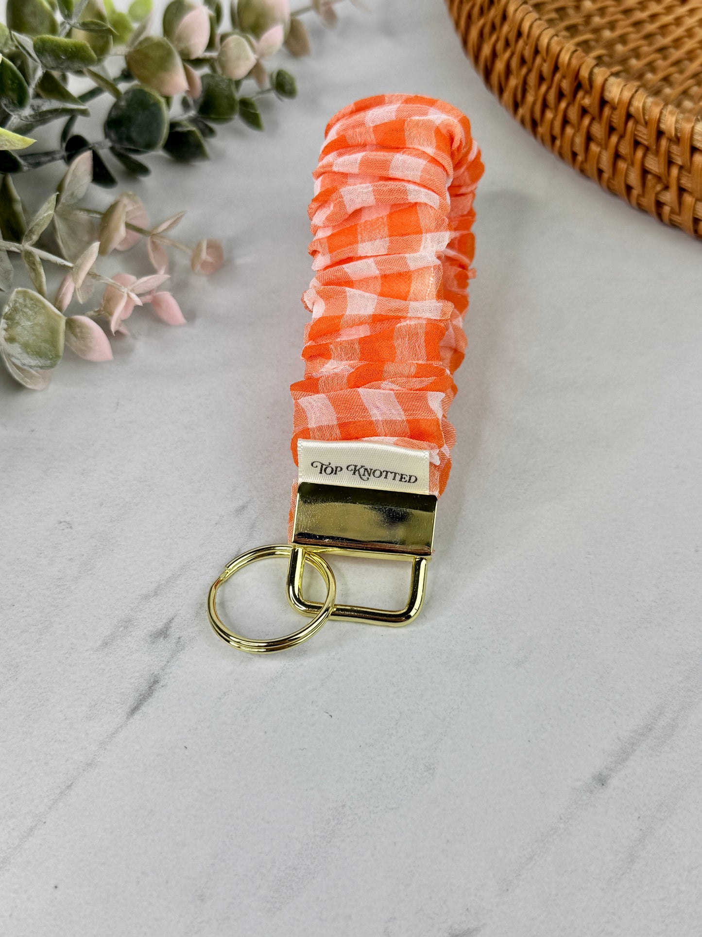 Orange Creamsicle Scrunchie Wristlet