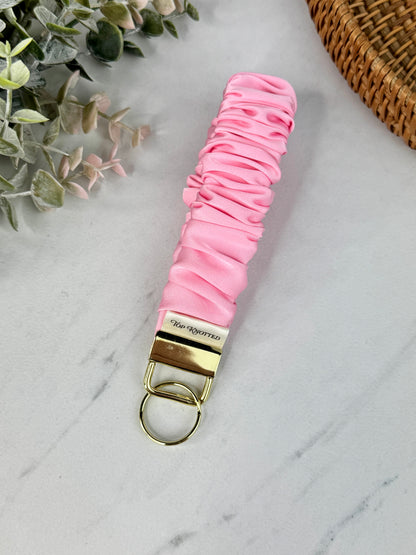 Blush Belle Satin Scrunchie Wristlet